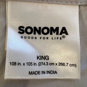 King Sheet Sonoma Goods For Life King Size Sheet Set Easy Care Gray 108"x105"
